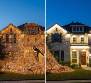 Austin permanent Christmas lights vs traditional christmas lights