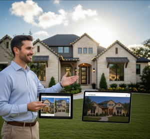 Austin Homeowner getting permanent Christmas lights consultation