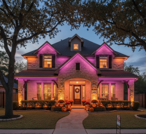 Austin permanent holiday lighting halloween